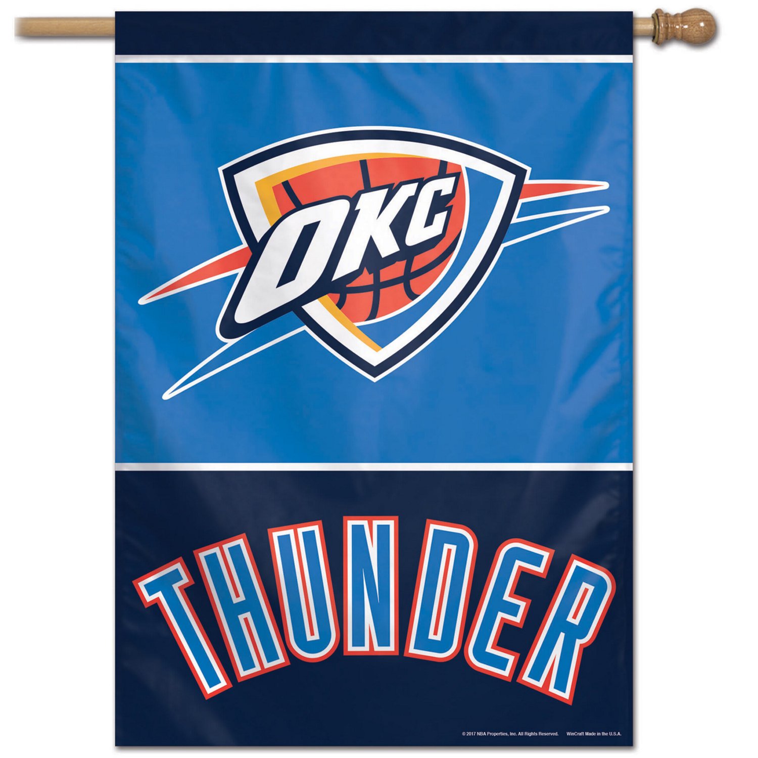 WinCraft Oklahoma City Thunder 28" x 40" Single-Sided Vertical Banner - view number 1